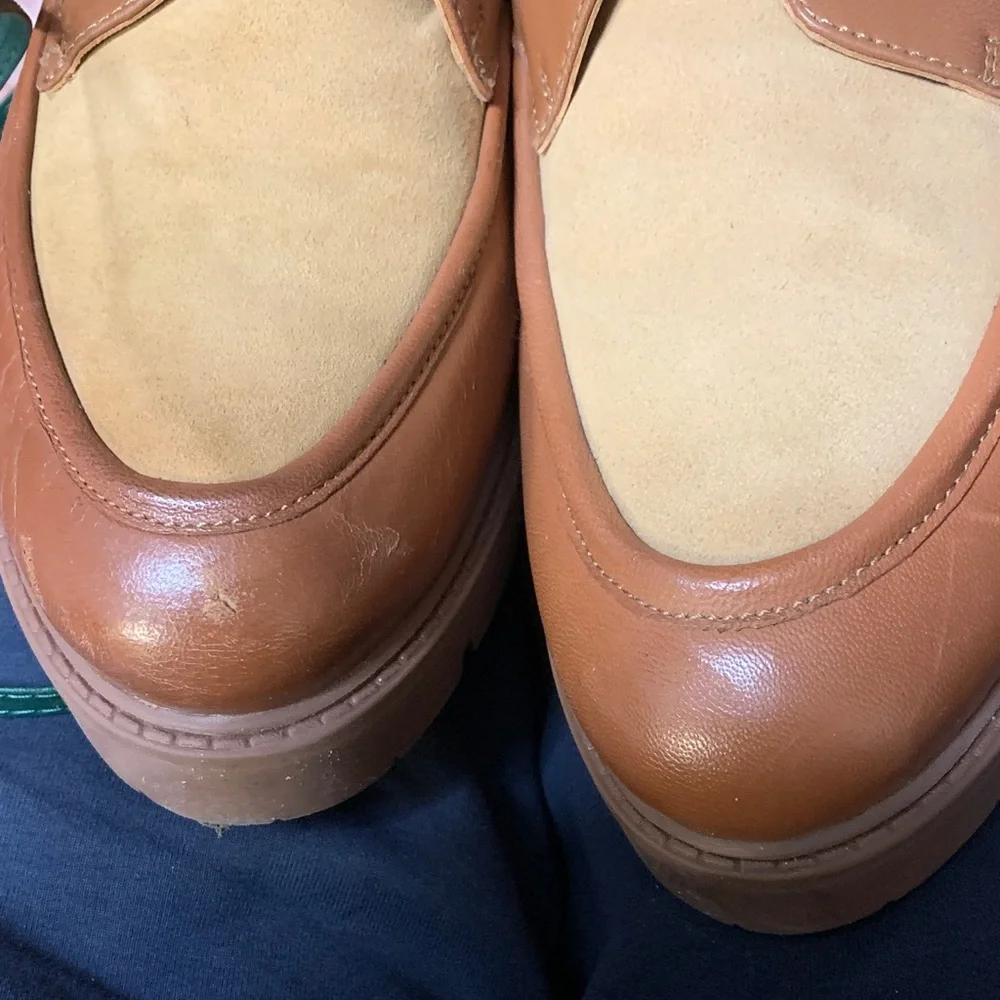 Seychelles Tan and Brown Buckle Loafers - Picture 12 of 12